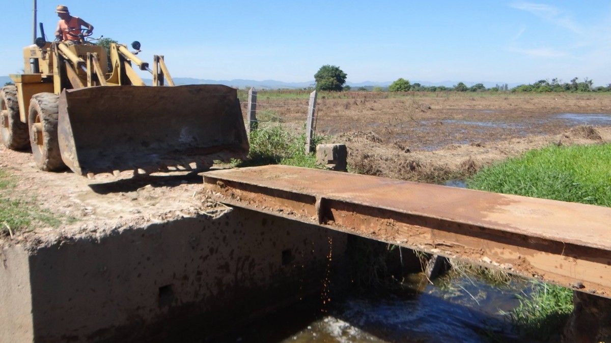 Ponte na área rural de Canas é reformada