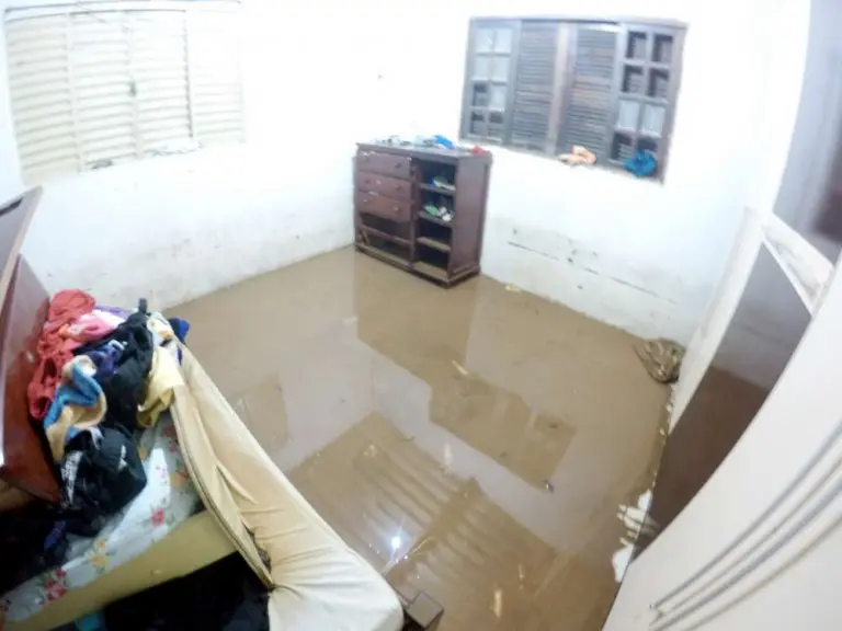 Enchente em Pinheiros distrito de Lavrinhas neste sábado (20/02)