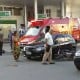 Acidente de moto na Rua 5 nesta quinta-feira em Cruzeiro