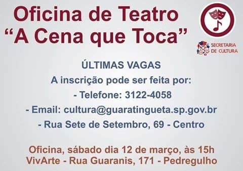 Cruzeiro terá dois dias de teatro infantil gratuito na Praça da Rua 7