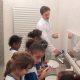 Alunos da creche Balão Azul de Aparecida tiveram aula de escovação