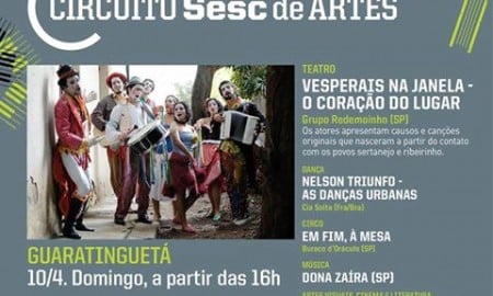 Circuito Sesc de Artes acontece esse final de semana em Guaratinguetá