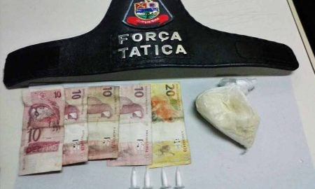 Força Tática de Cruzeiro prende traficante de 19 anos com 94 gramas de cocaína
