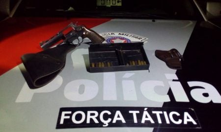 Força Tática prende rapaz em flagrante com arma e munições em Cachoeira Paulista