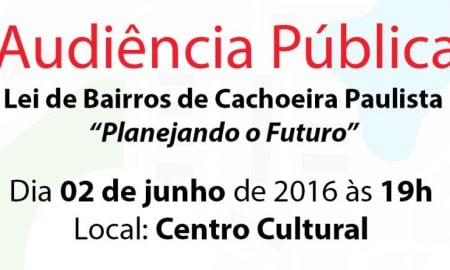 CACHOEIRA - Prefeitura realiza audiência pública sobre nova lei de bairros
