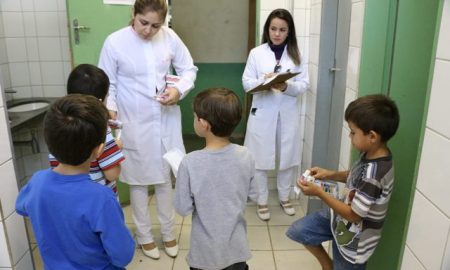 Alunos da Rede Municipal aprendem sobre saúde bucal em São José do Barreiro