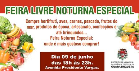 Feira noturna dá mais sabor às comemorações do aniversário de Guaratinguetá