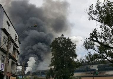 Incêndio é registrado no setor de Aciaria da CSN, em Volta Redonda/RJ