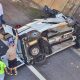 Mulher fica gravemente ferida após carro cair de viaduto de São José, SP