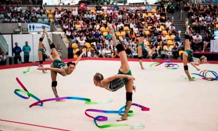 Ginastas treinam no Santuário de Aparecida