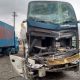 Acidente entre ônibus e caminhão em Pinda nesta quarta-feira