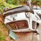Carro capota no bairro dos Macacos em Silveiras nesta manhã de quarta-feira (31/08)