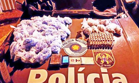Polícia apreende 2.200 pinos de cocaína na zona sul de São José