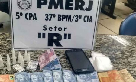 Suspeito por tráfico de drogas é flagrado com entorpecentes em Porto Real/RJ