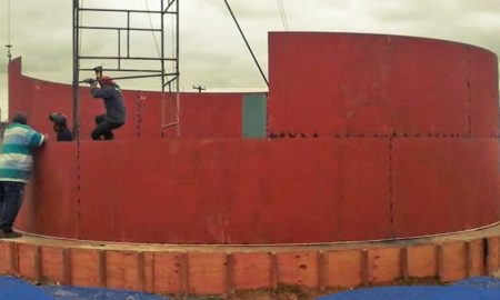 Construção do novo reservatório de água do SAAE segue em ritmo acelerado em Cruzeiro