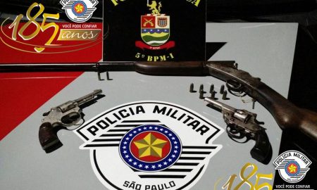 Criminoso é preso por porte ilegal de armas em Taubaté