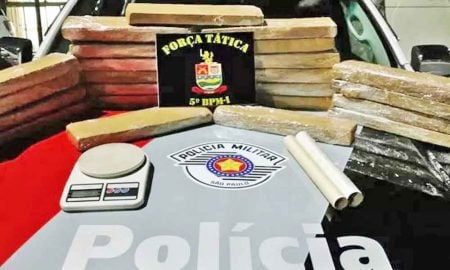 Homem é preso pela Foça Tática com 33 quilos de maconha em Taubaté