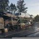 Caminhão-cegonha pega fogo na rodovia Carvalho Pinto em Taubaté