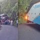 Ônibus fica preso na estrada Cunha/Paraty neste domingo (04/12)