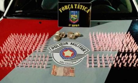 Homem é preso com 336 pinos de cocaína em Taubaté