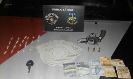 Trio é preso em Pindamonhangaba por tráfico de drogas e porte ilegal de arma