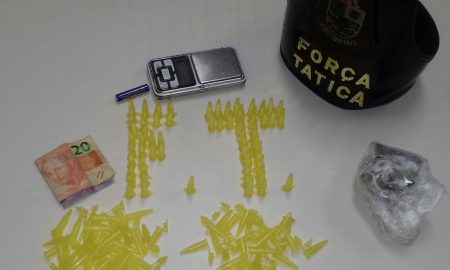 Traficante é preso pela Força Tática de Cruzeiro; 65 pinos de cocaína