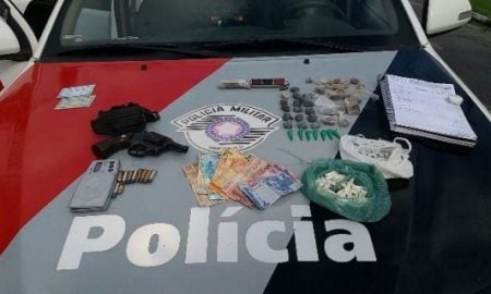 Dois homens são presos com arma e entorpecentes em Guaratinguetá