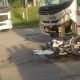 Batida entre moto e ônibus deixa casal ferido na Dutra em Itatiaia/RJ