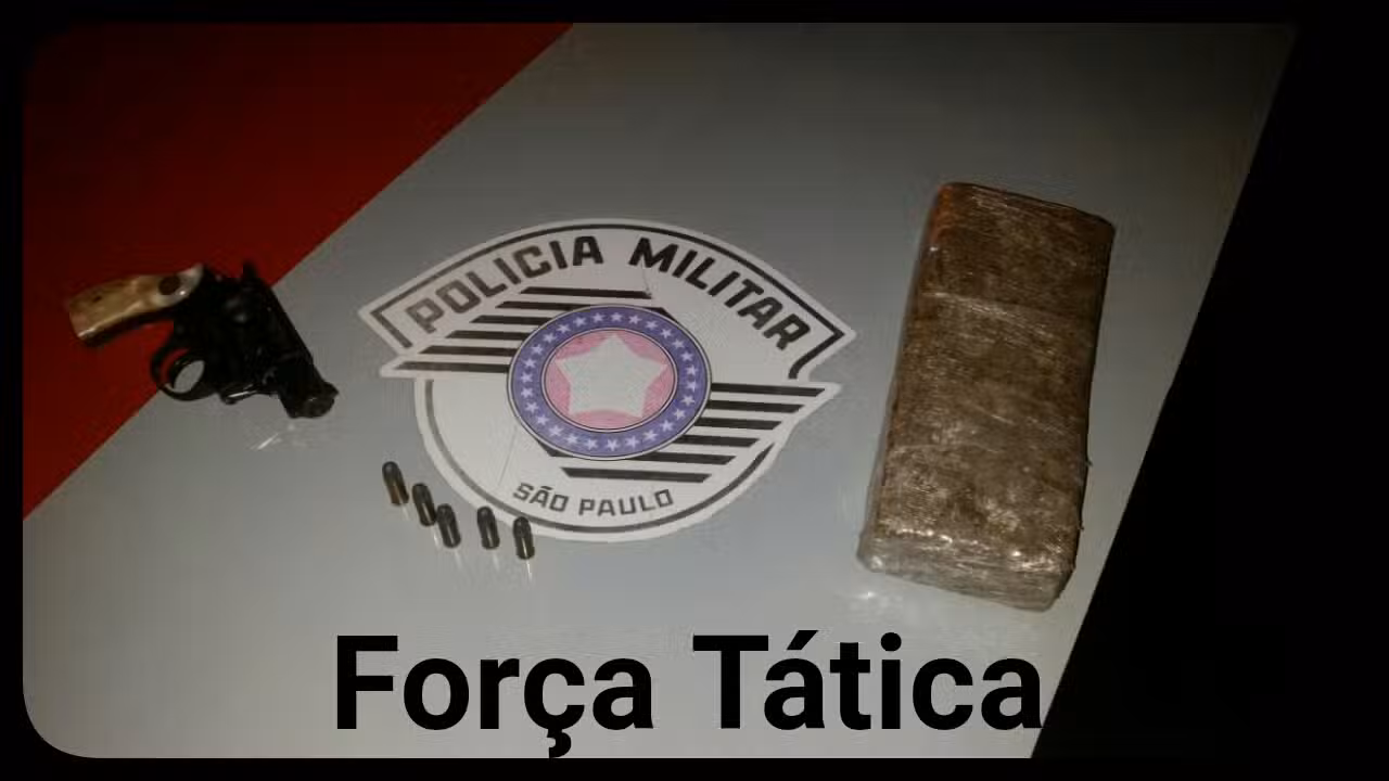 Traficante é preso por porte ilegal de arma de fogo e tráfico de drogas em Lorena