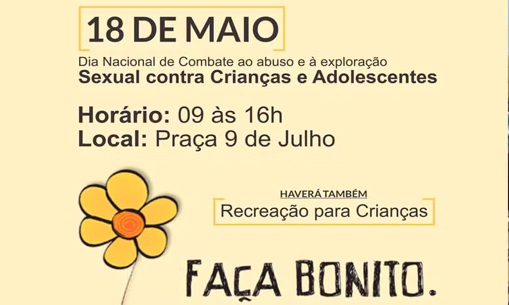 Cruzeiro realiza ação de combate ao abuso sexual contra crianças e adolescentes