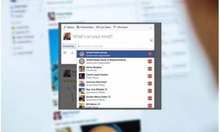 Facebook cria ferramenta em teste que anexa contatos políticos aos posts