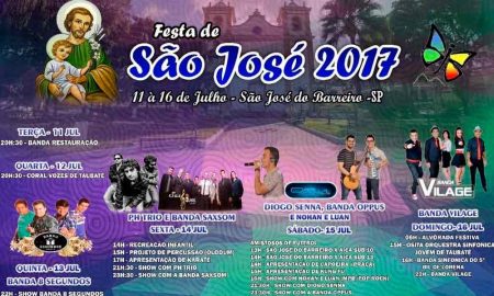 São José do Barreiro realiza “Festa de São José 2017” em julho