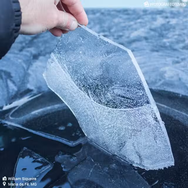 Frio abaixo de zero e geada no Sul de Minas