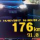 PRF flagra carro a 176km/h na Via Dutra em Cachoeira Paulista