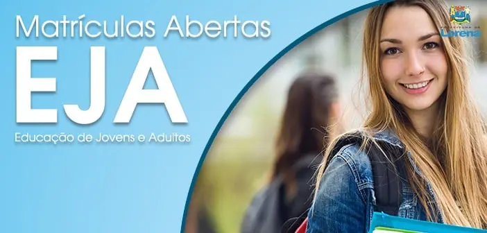 Inscrições abertas para novas turmas da Educação de Jovens e Adultos em Lorena