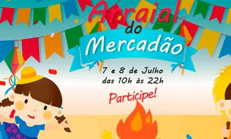 1º Arraial do Mercadão acontece nos próximos dias 07 e 08/07 (Sexta e sábado) em Lorena