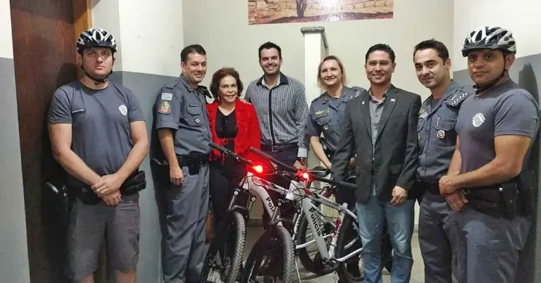 Entre autoridades, Polícia Militar de Cruzeiro inaugura o policiamento de bicicleta