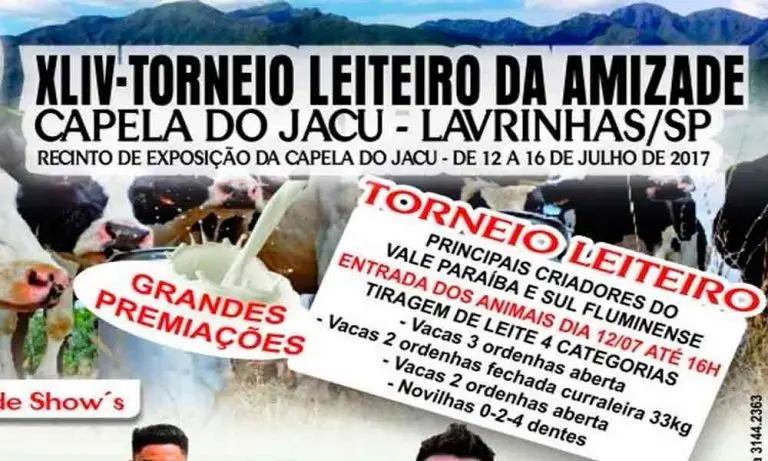 Lavrinhas realiza o 44º Torneio Leiteiro da Amizade da Capela do Jacu