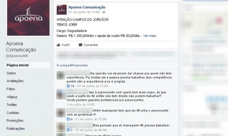 Empresa busca 'moças bonitas' e com manequim até 40 em anúncios na web e gera polêmica; lei não permite