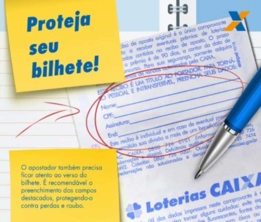 Ganhou na loteria? Fique atento para proteger seu bilhete e não perder o prazo