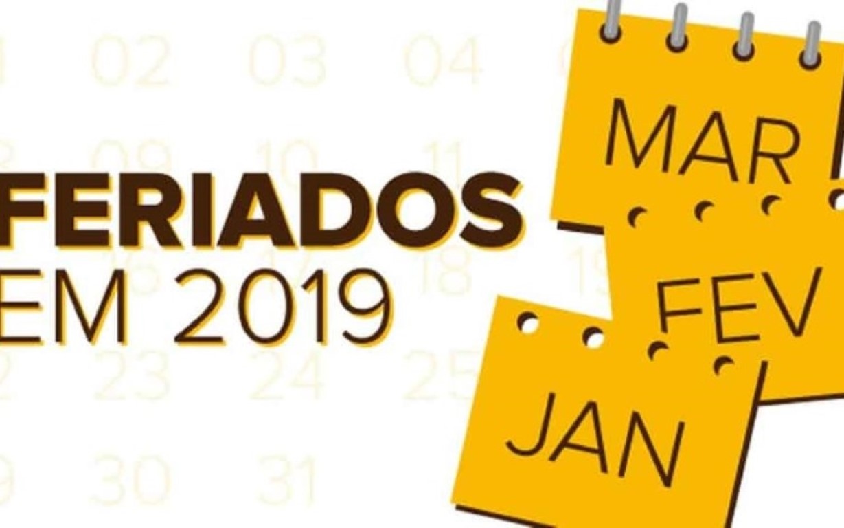 Lista de feriados e pontos facultativos nacionais 2019.