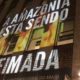 Projeção no consulado brasileiro em NY alerta para questão indígena e Amazônia