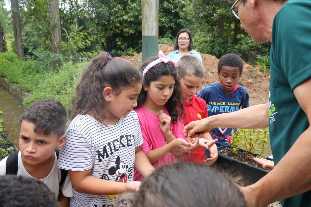 Alunos participam de plantio de mudas em Mogi das Cruzes