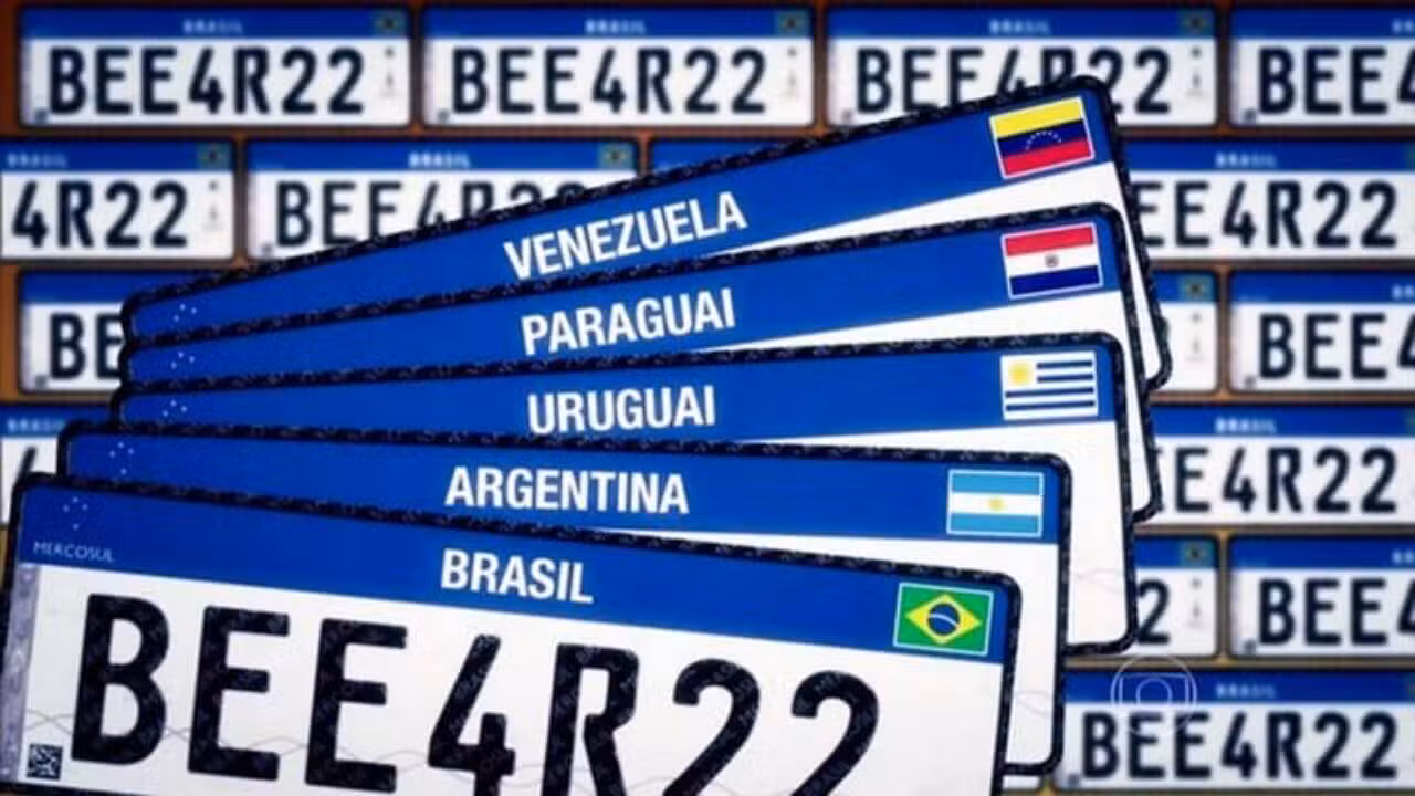 Placa Mercosul já está disponível em todo o Brasil