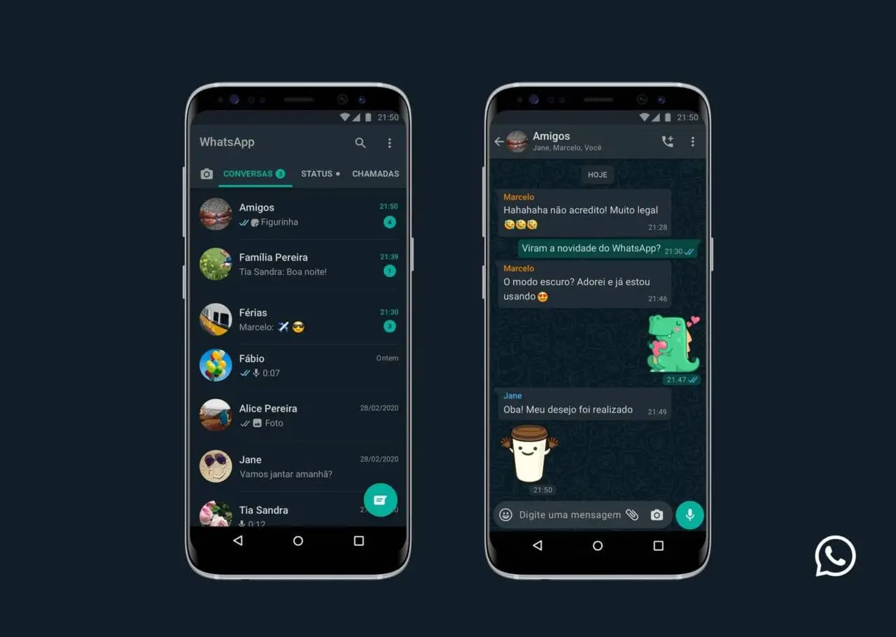 Modo escuro do WhatsApp liberado para iPhone e Android