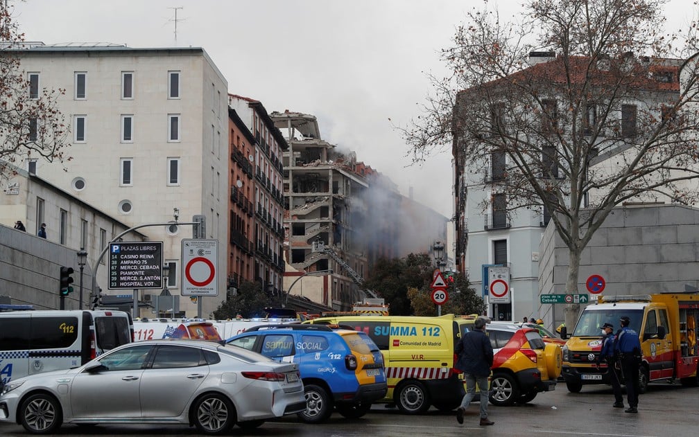 Madri tem forte explosão no centro