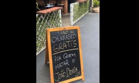 Comerciante é detido por anunciar 'churrasco grátis pra quem matar João Doria' em restaurante na Zona Sul de São Paulo
