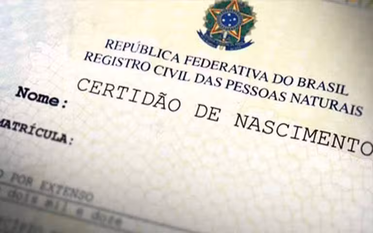 Documentos Certidão de Nascimento
