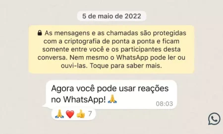 WhatsApp libera reações com emojis para todos