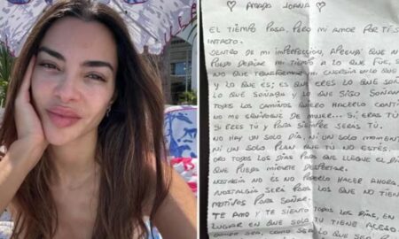 Joana Sanz mostra carta de Daniel Alves da prisão para ela